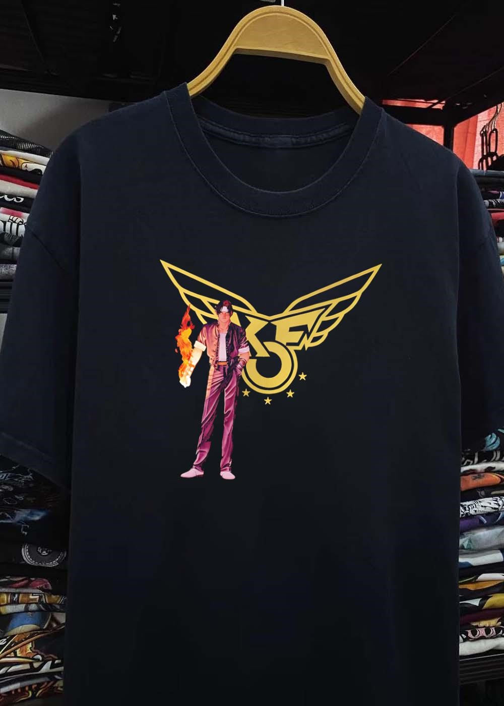 KOF Kyo Kusanagi Fighting Fire Logo T-Shirt