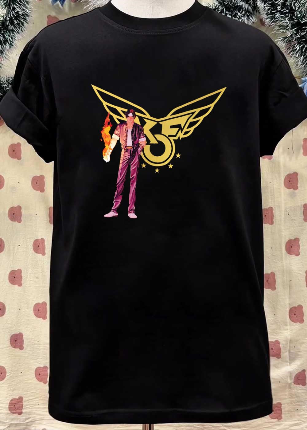KOF Kyo Kusanagi Fighting Fire Logo T-Shirt