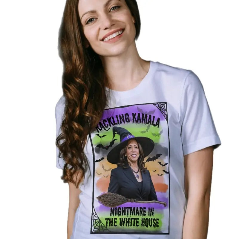 Kackling Kamala Nightmare in the White House Tshirt Hoodie, Sweatshirt | HypeDripTees.com