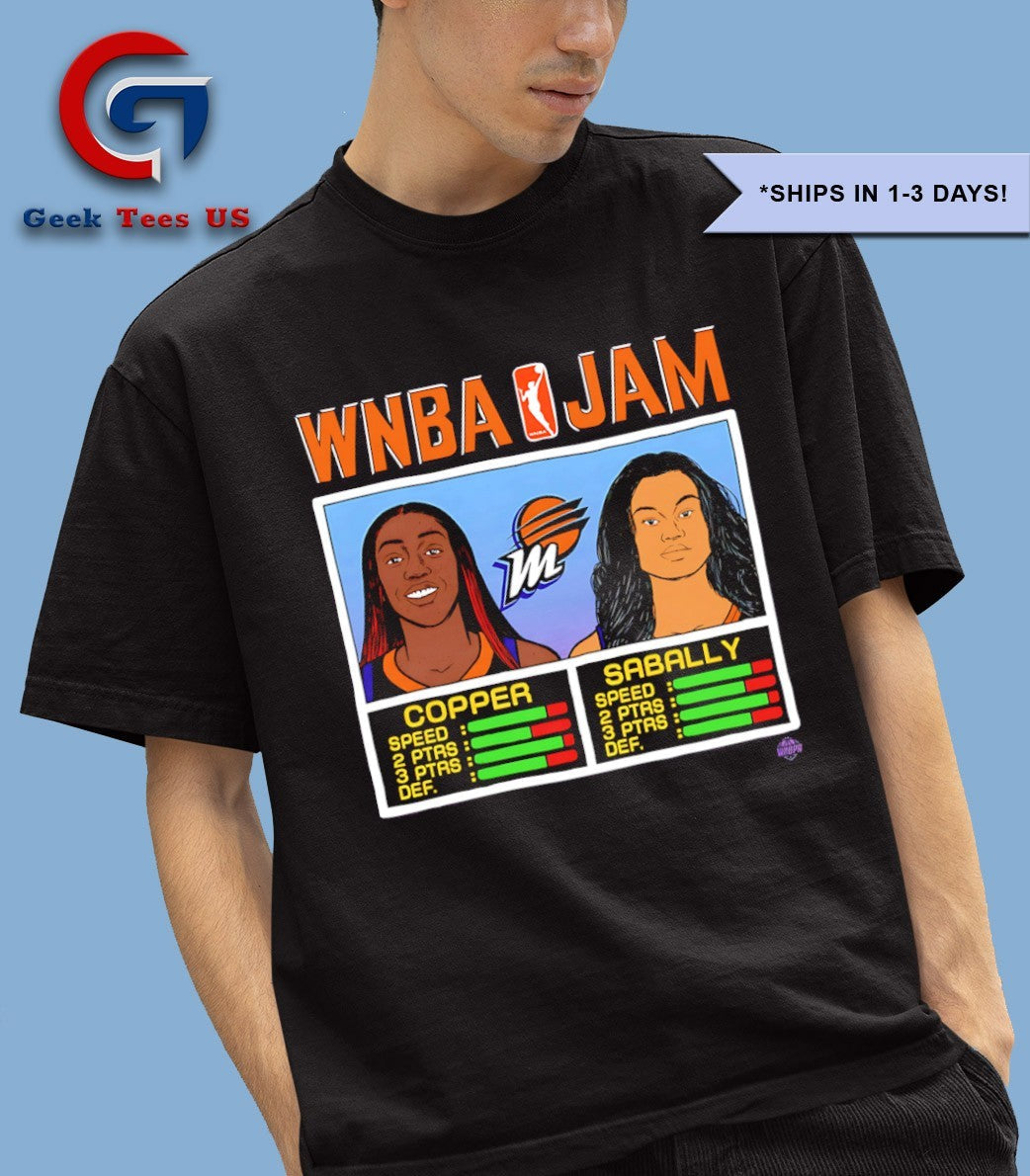 Kahleah Copper and Satou Sabally Phoenix Mercury WNBA Jam shirt