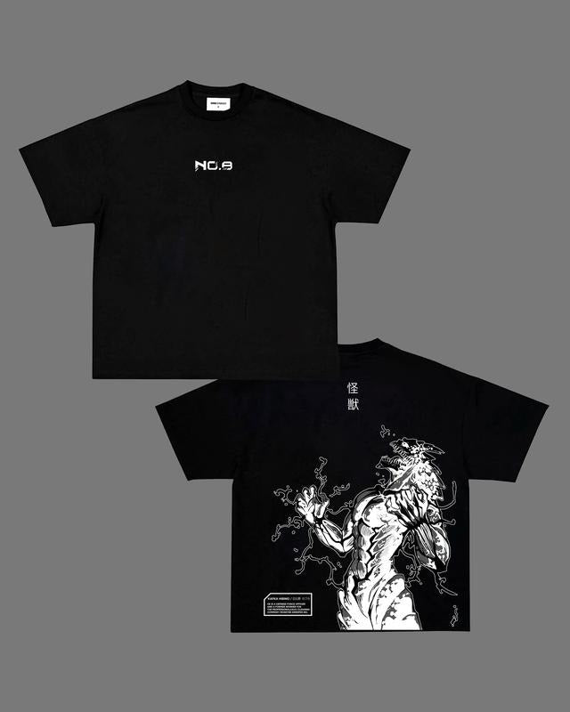 Kaiju No. 8 Tee Adventure Anime Double Printed Vintage Oversized Tee Unisex Oversize Anime Manga Heavyweight Cotton T-shirt, Gift For Anime Fan, Anime Lover