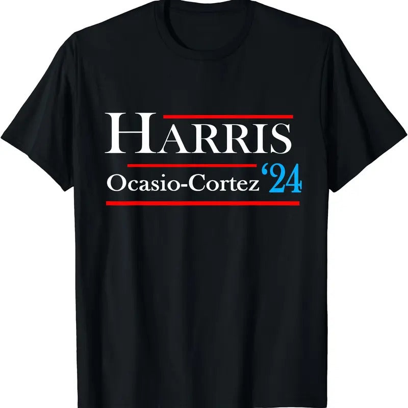 Kamala Harris Alexandria Ocasio-Cortez 2024 President Vote T-Shirt Hoodie, Sweatshirt | HypeDripTees.com