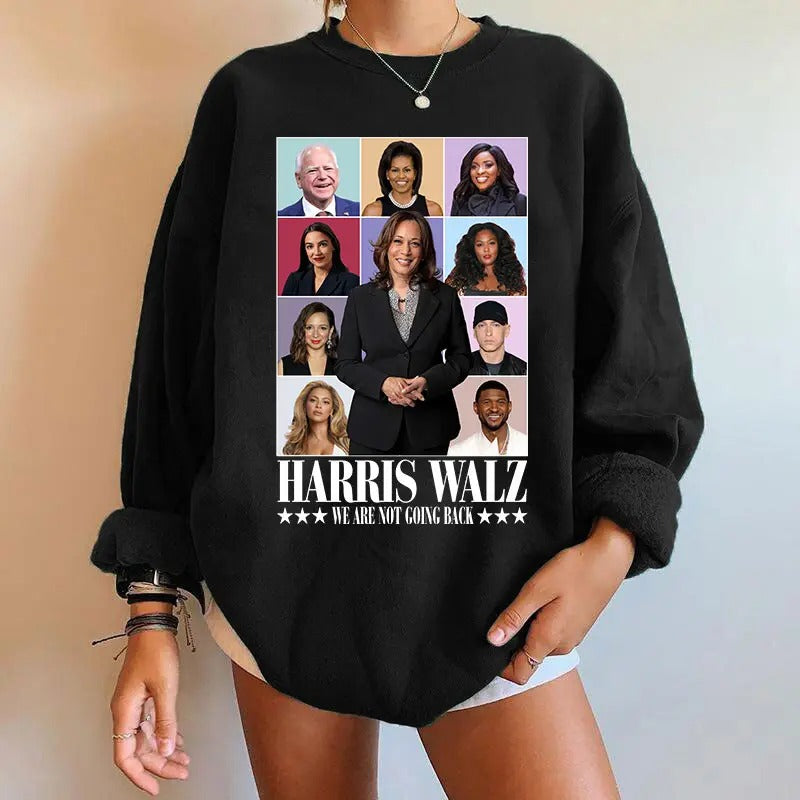 Kamala Harris Shirt, Harris Walz We Are Not Going Back Shirt, Support For Harris, Madam President Tee, Election 2024 Tee...