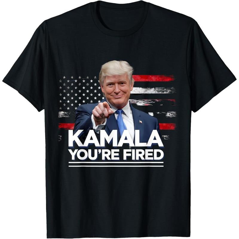 Kamala You're Fired Funny President Trump Laughing At Kamala T-Shirt Hoodie, Sweatshirt | HypeDripTees.com