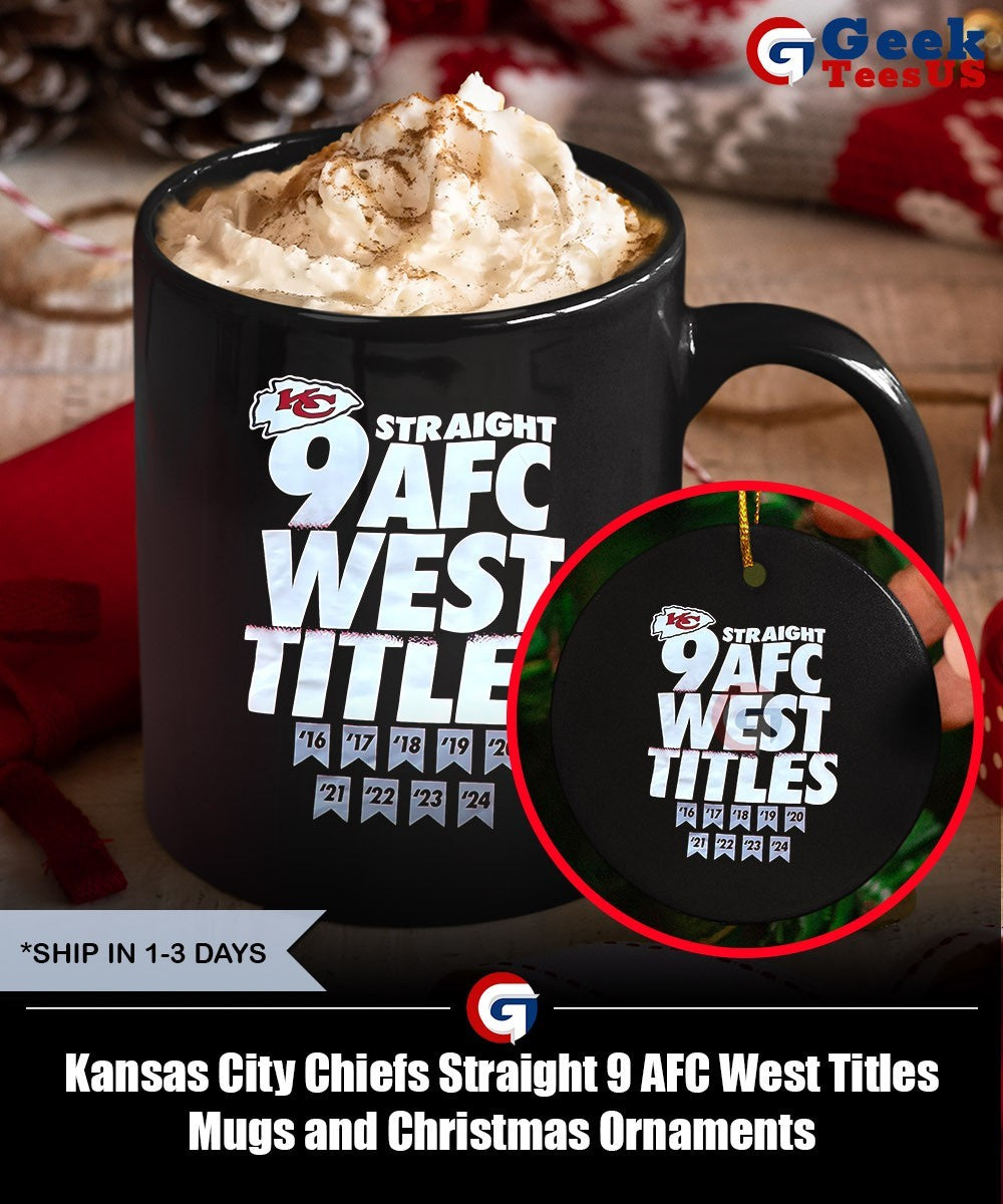 Kansas City Chiefs Straight 9 AFC West Titles shirt