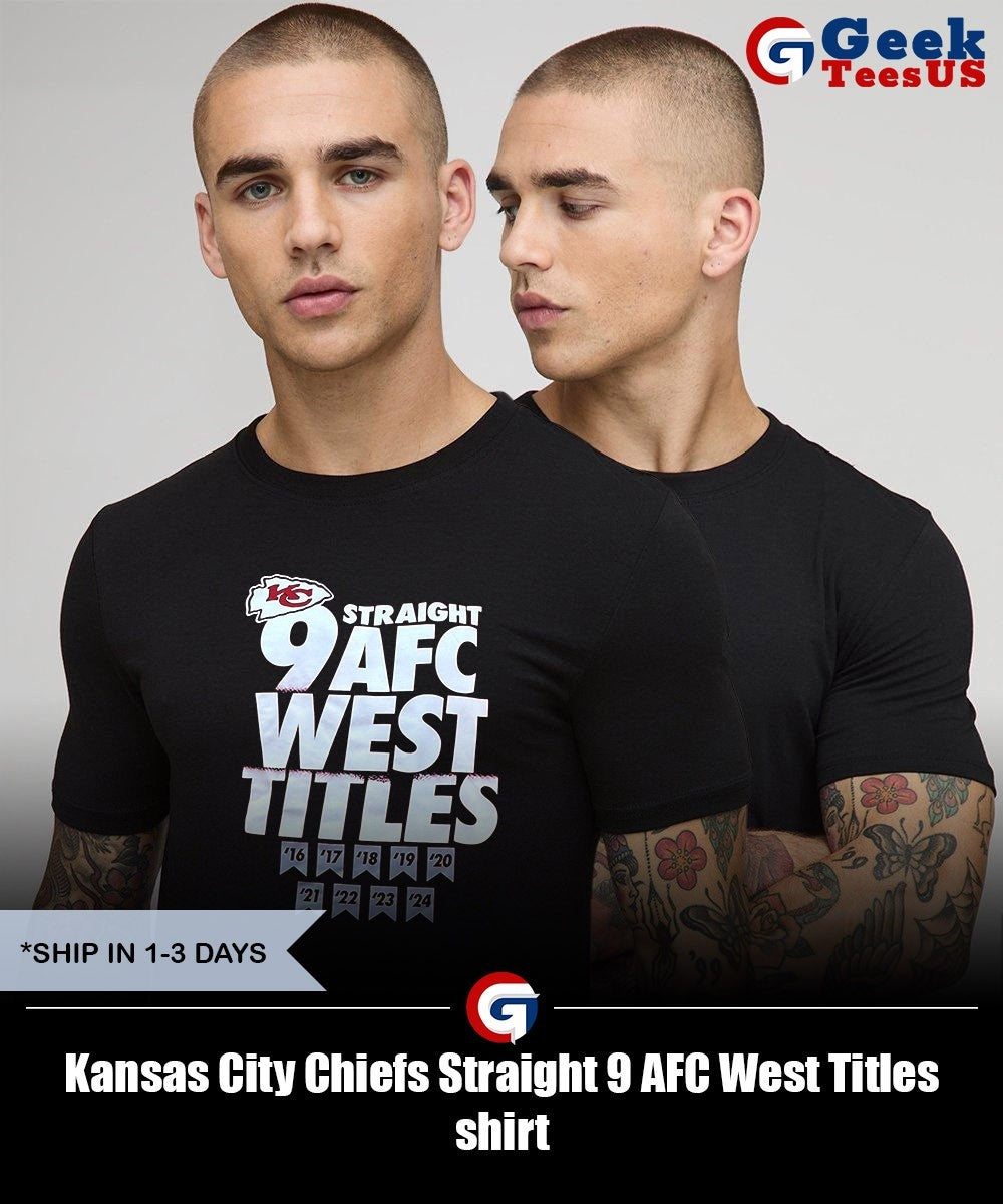 Kansas City Chiefs Straight 9 AFC West Titles shirt