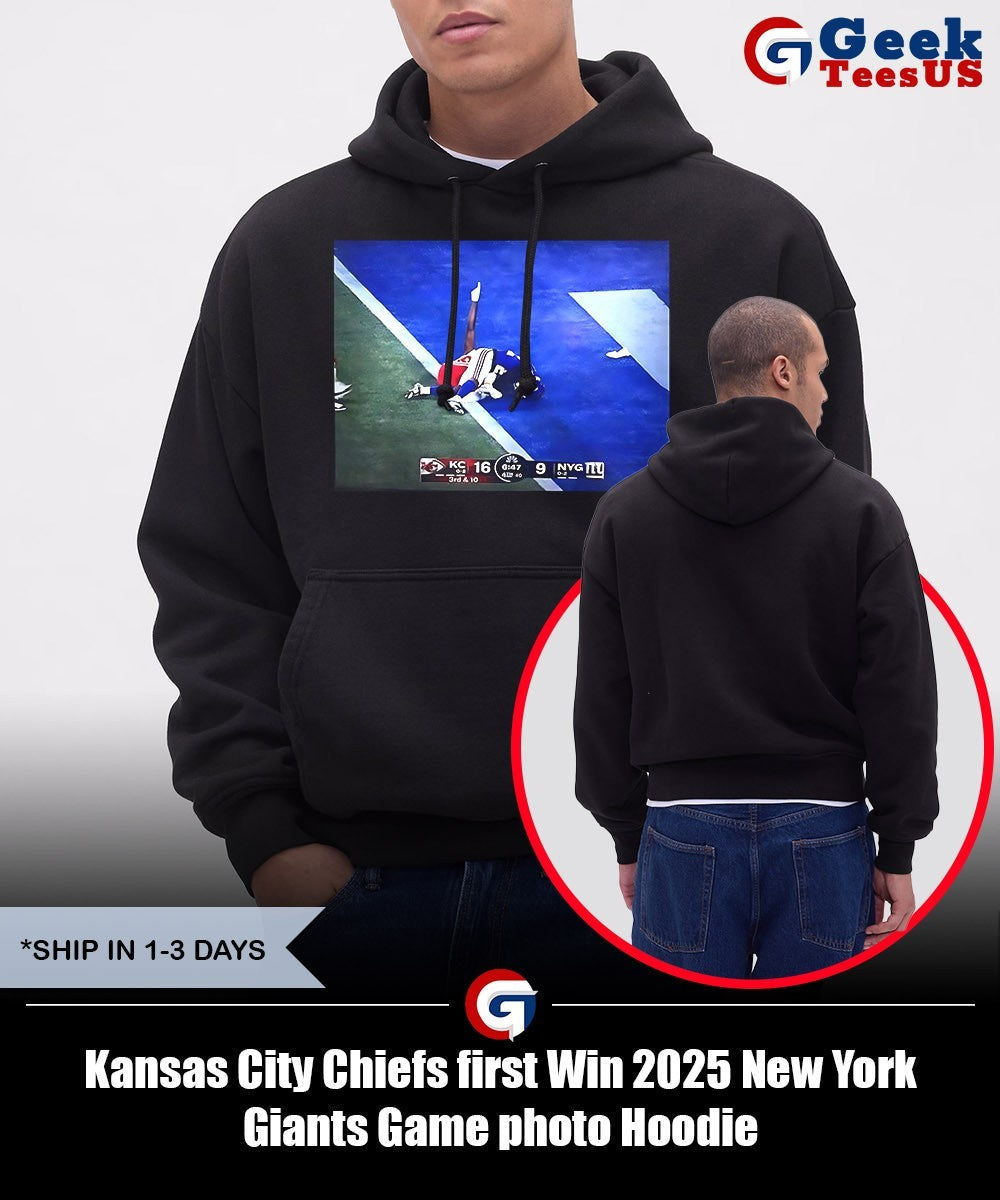 Kansas City Chiefs first Win 2025 New York Giants Game photo shirt