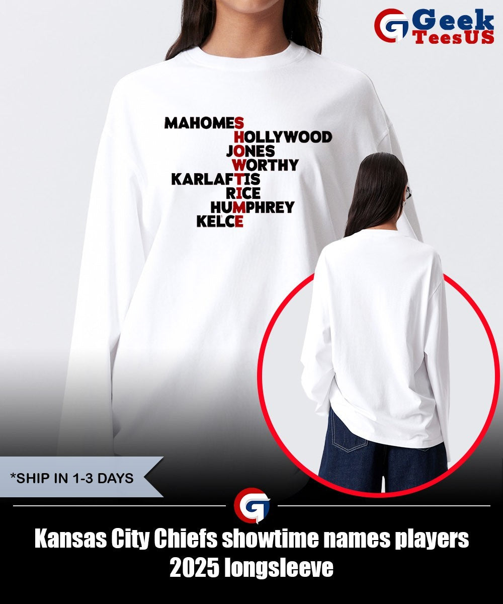 Kansas City Chiefs showtime names players 2025 shirt