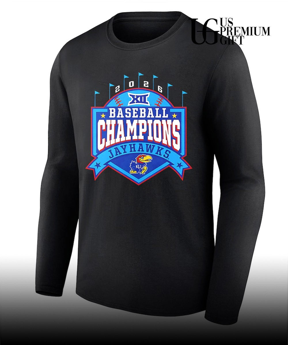 Kansas Jayhawks 2026 Big 12 Baseball Regular Season Champions shirt