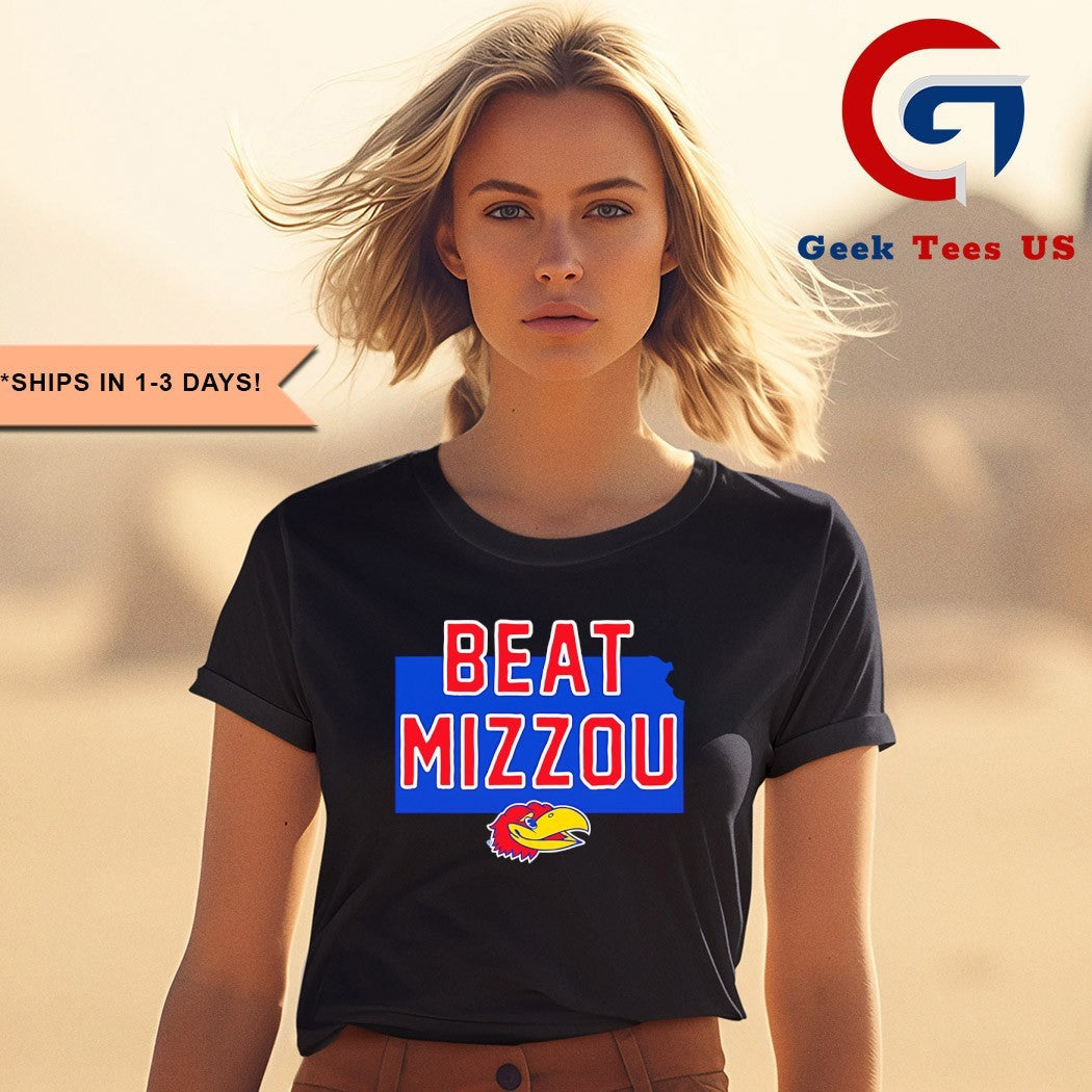 Kansas Jayhawks beat Missouri Tigers logo shirt