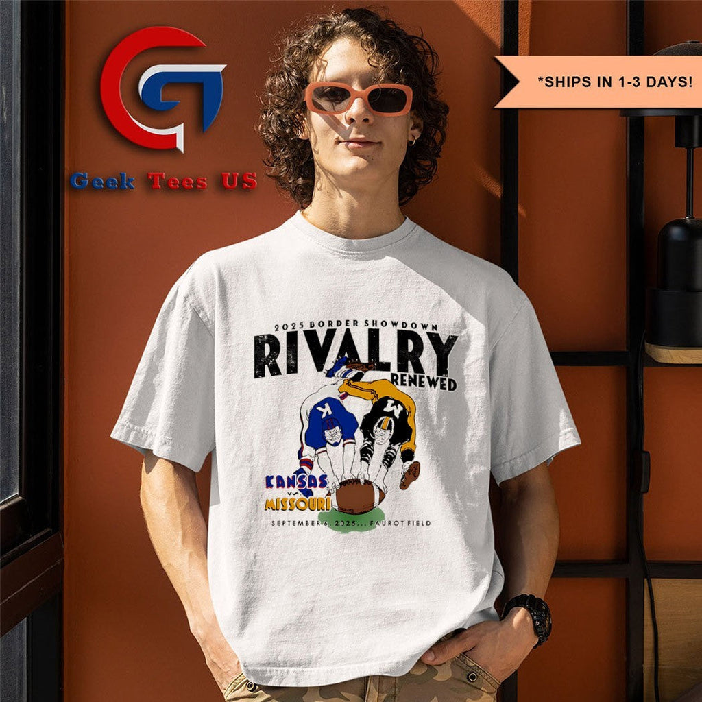 Kansas Jayhawks vs Missouri Tigers 2025 Rivalry Renewed Border Showdown shirt
