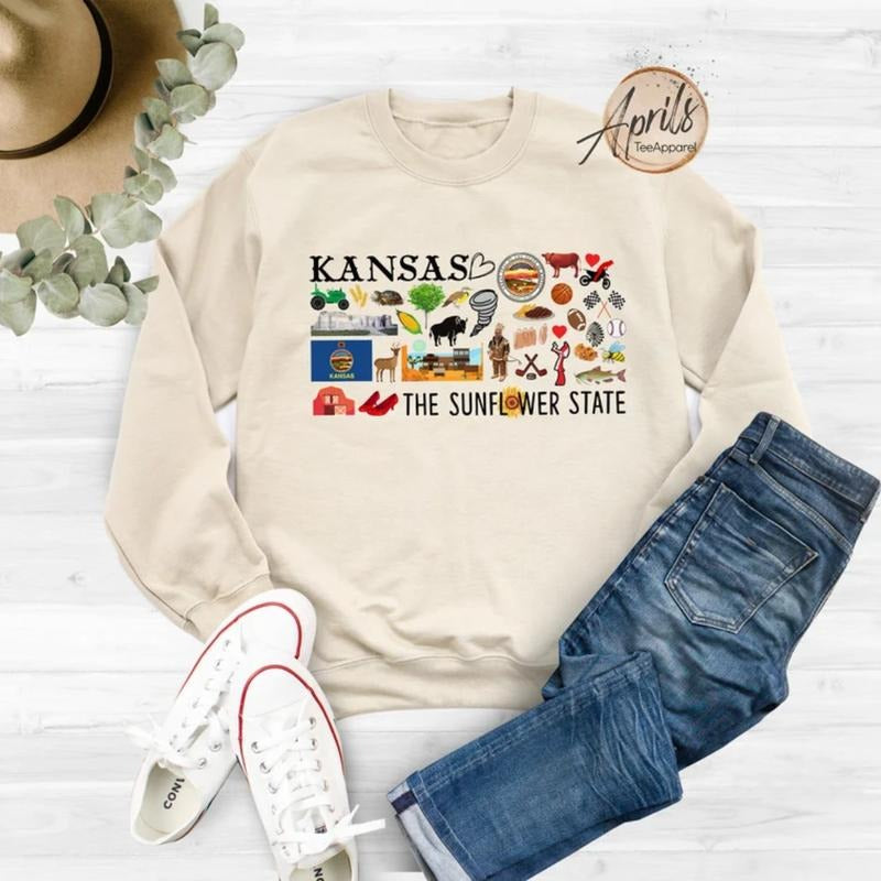 Kansas Sweatshirt, Kansas Hoodie, State Shirt Classic Fashion | HypeDripTees.com