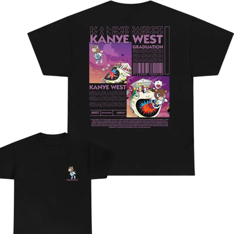 Kanyeee Two sides Graduation T-Shirt, Full Color, Unisex T-Shirt, For Women, For Men Hoodie, Sweatshirt | HypeDripTees.com