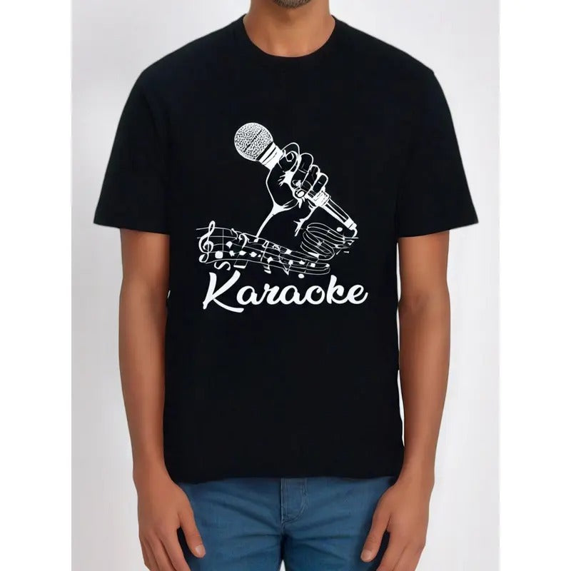 Karaoke Bar Singer Party Music Microphone Notes Song Gift T-Shirt Made in USA Hoodie, Sweatshirt | HypeDripTees.com