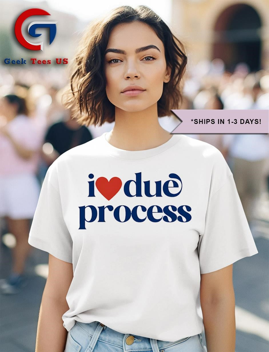 Katie Phang wearing I Love Due Process shirt