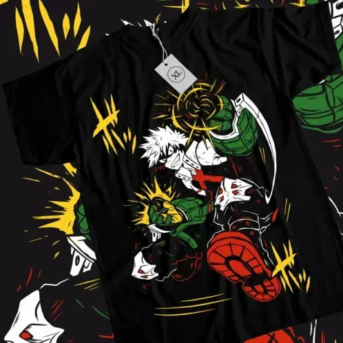 Katsuki Bakugo T-Shirt Manga My Hero Academia Anime Black Tshirt Tee All Size Hoodie, Sweatshirt | HypeDripTees.com
