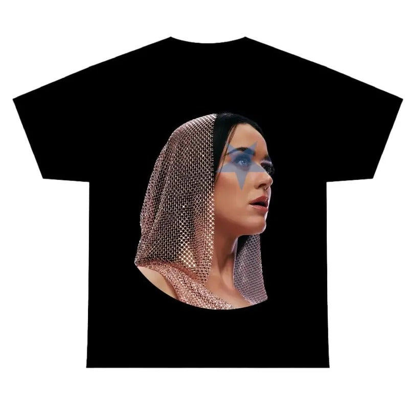 Kattyy Perryy Blue Star T-shirt, Graphic Tee Craze Cotton Fabric Hoodie, Sweatshirt | HypeDripTees.com