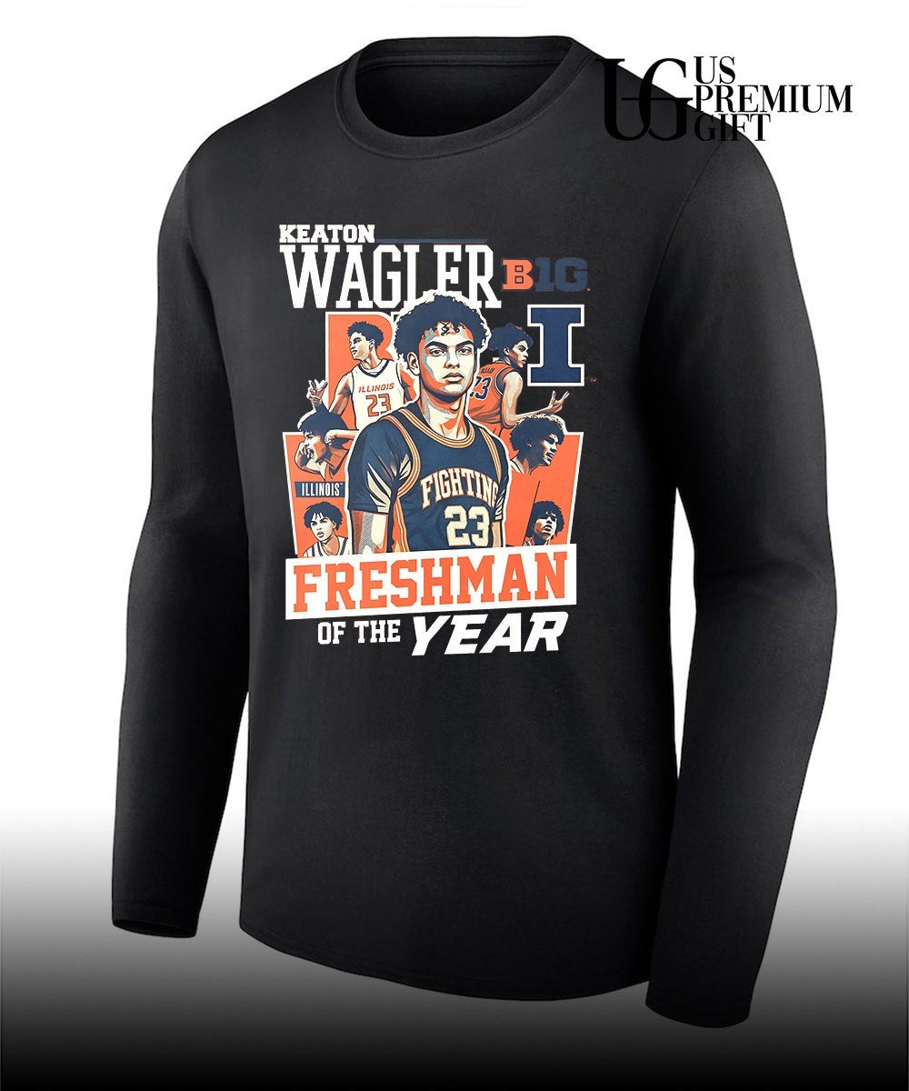 Keaton Wagler Illinois Fighting Illini basketball Freshman of the Year shirt