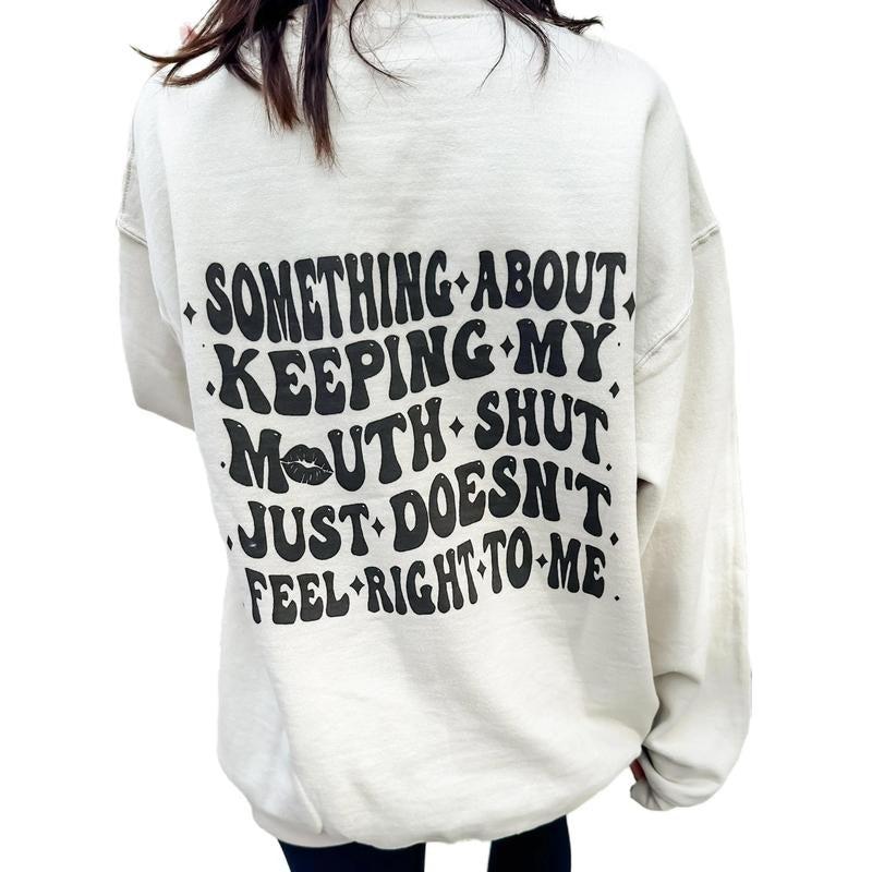 Keeping My Mouth Shut Graphic Sweatshirt T-Shirts, Hoodie | HypeDripTees.com