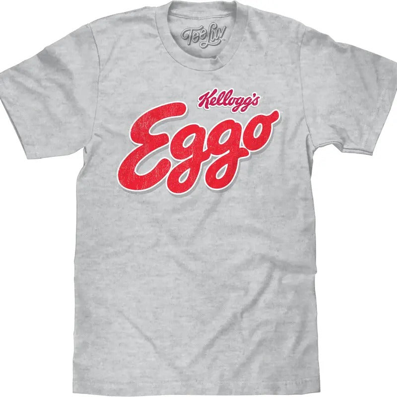 Kellogg's Eggo Waffle Logo T-Shirt - Athletic Gray Hoodie, Sweatshirt | HypeDripTees.com
