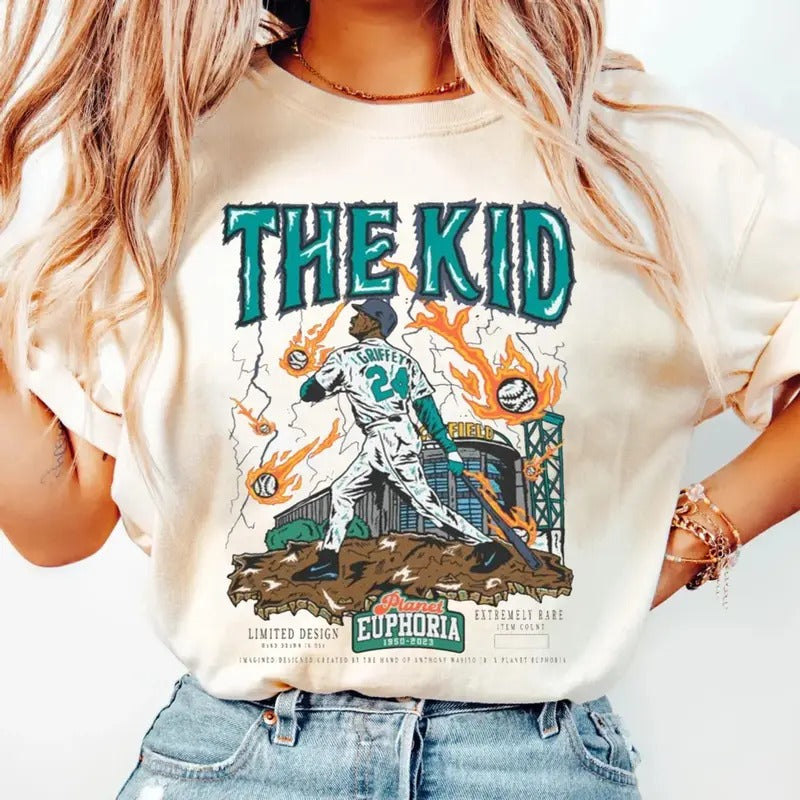 Ken Griffey Seattle Classic Edition Tee, Ken Griffey Jr Shirt, The Kid Ken Sport Tee Shirt, Retro American Baseball Gift,...