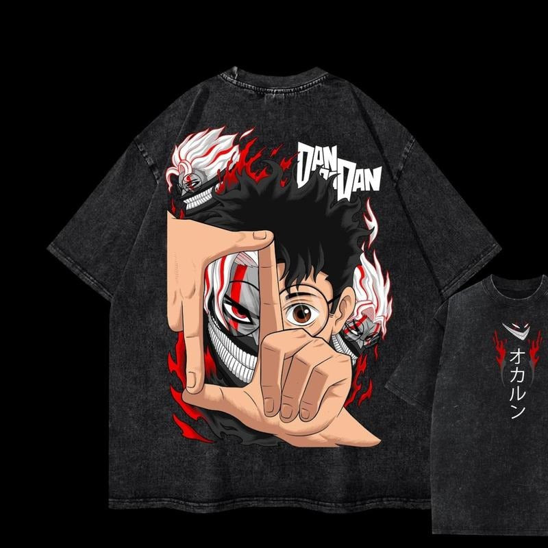 Ken Takakura Heavy Acid-Washed Unisex Anime T-Shirt, Streetwear & Gym Style, DANDADAN, Soft Fabric, Feels Great All Day,...