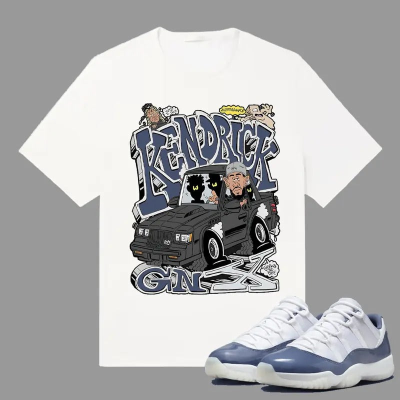 Kendrick GNX Match For 11 Low Diffused Blue, Streetwear Short Sleeve Unisex Cotton T-shirt Hoodie, Sweatshirt