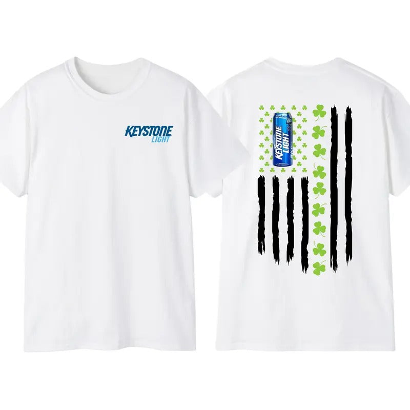 Keystone Light Flag Shamrocks St. Patrick'S Day American Flag T-Shirts, Hoodie, Sweatshirt