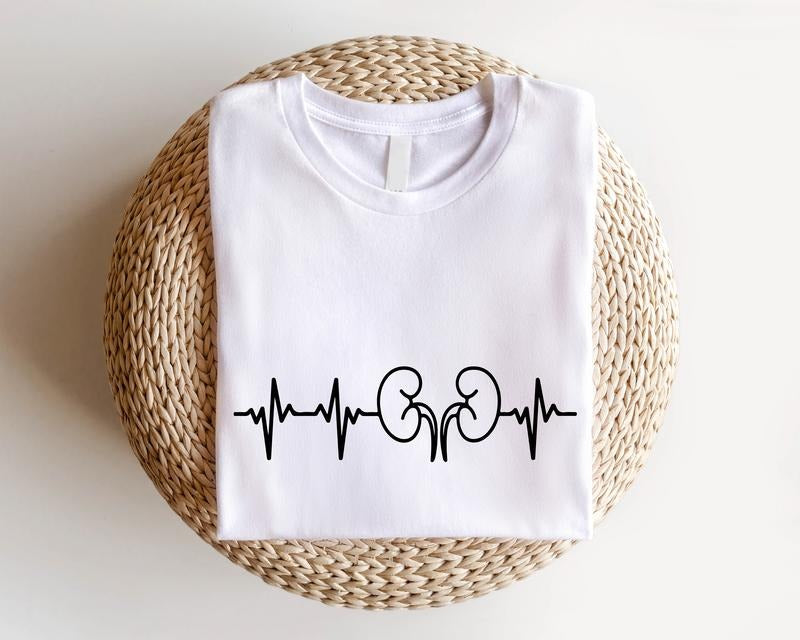 Kidney Heartbeat Shirt, Kidney Disease T-shirt, Matching Nephrology Squad Tee, Dialysis Nurse Gift Tee, Registered Nurse...