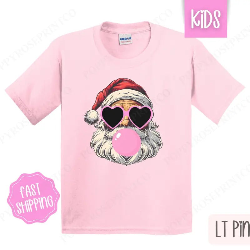 Kids Christmas Shirt - Santa Bubble Tshirt - Youth Holiday Tee Gildan Hoodie, Sweatshirt | HypeDripTees.com