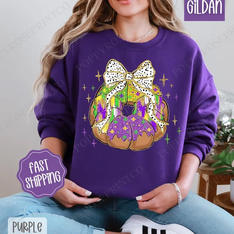 King Cake Mardi Gras Louisiana T-Shirts, Hoodie, Sweatshirt