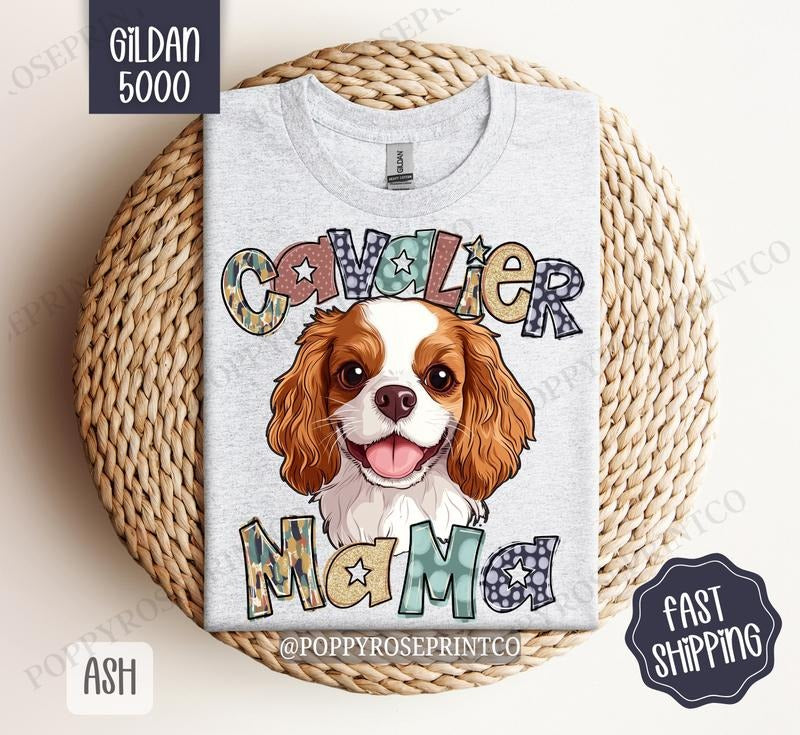 King Cavalier Mama Shirt Gildan, Dog Mom Women's Tee, Cute Mama Women's Tshirt Plus Sizes Hoodie, Sweatshirt