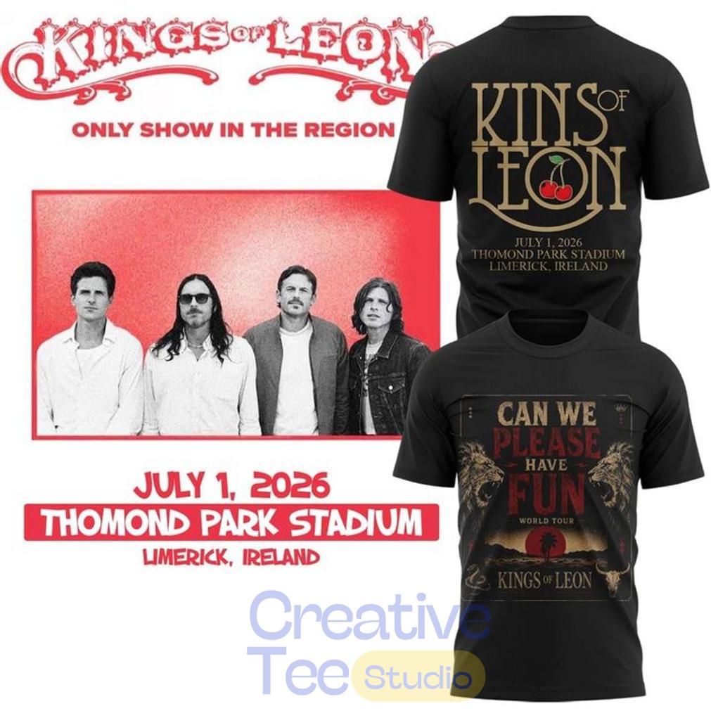 Kings of Leon “Can We Please Have Fun” 2026 Tour Thomond Park Stadium, Limerick, Ireland Shirt