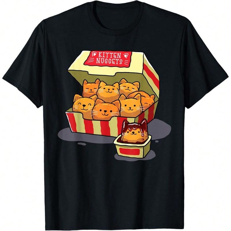 Kitten Nuggets Food Pun Cat Lover Gift Chicken Nuggets T-Shirt Hoodie, Sweatshirt | HypeDripTees.com