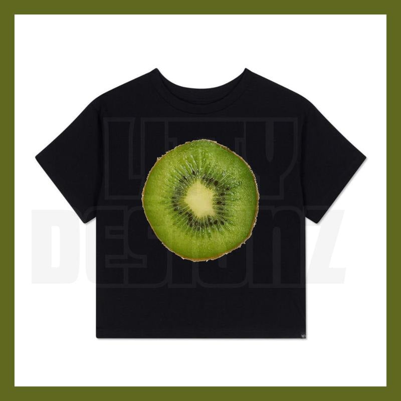 Kiwi Girl Cropped Comfort Colors Tee - Vintage Y2K Kiwi Fruit T Shirt Hoodie, Sweatshirt | HypeDripTees.com