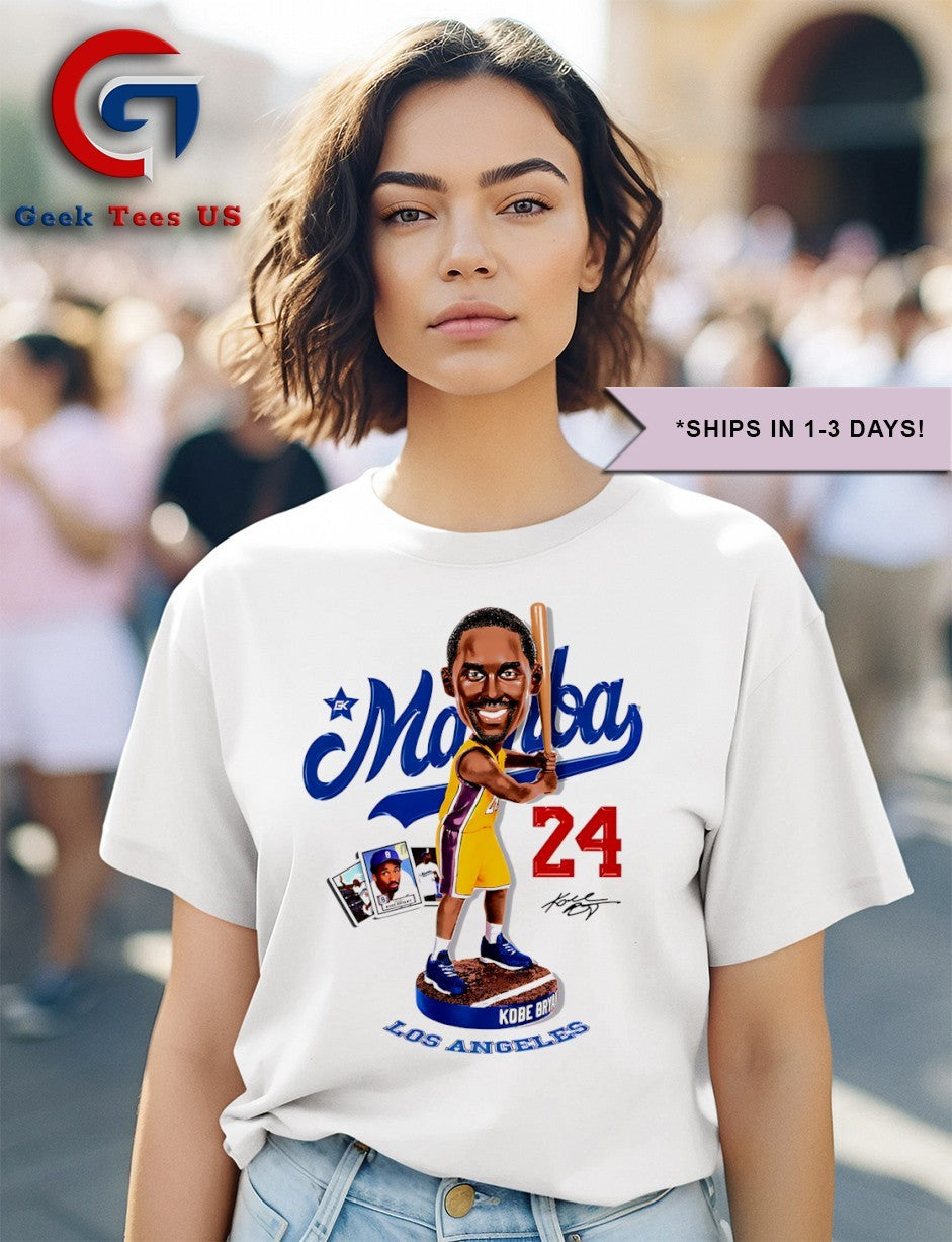 Kobe Bryant Mamba baseball cartoon shirt