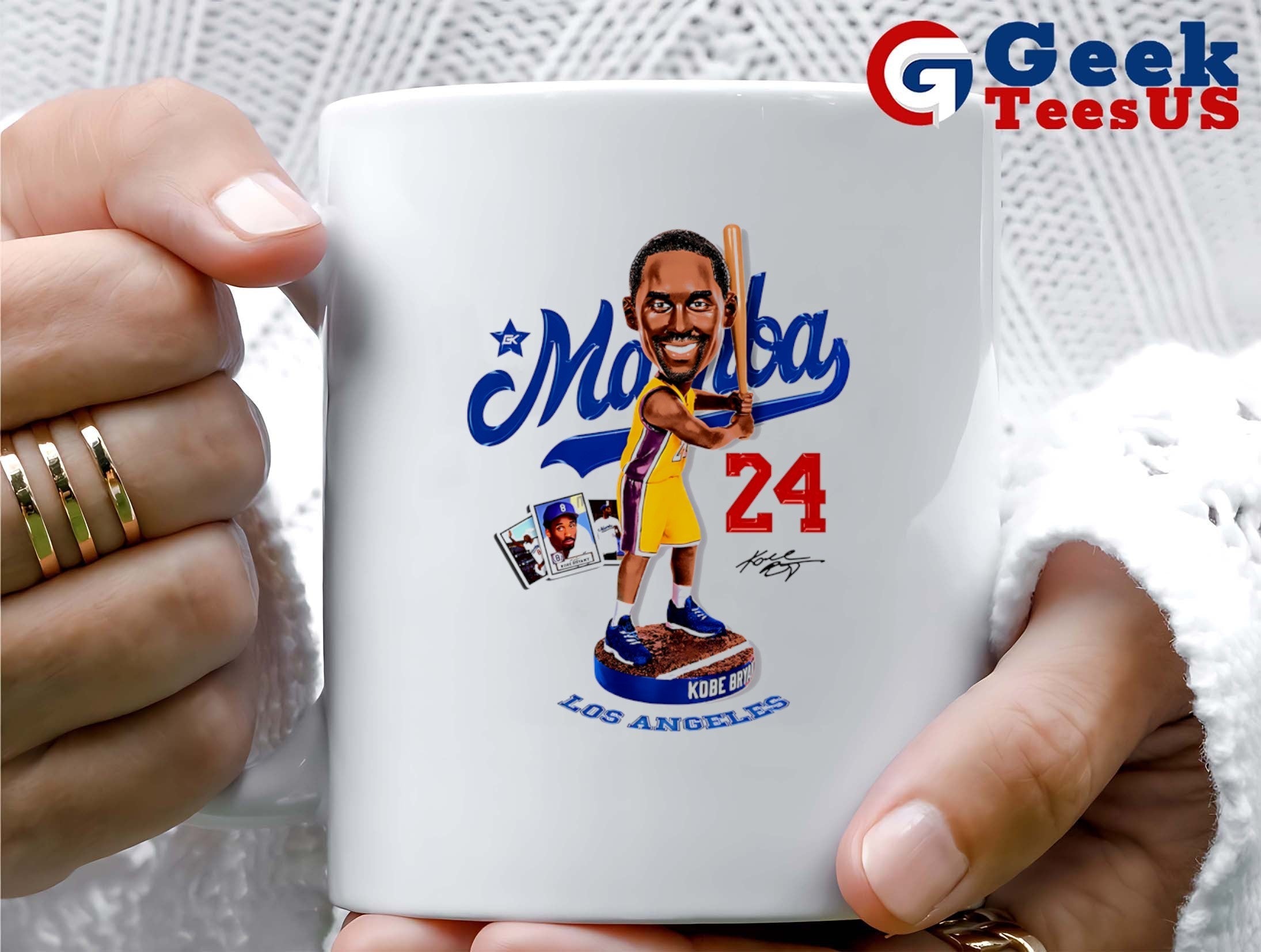 Kobe Bryant Mamba baseball cartoon shirt