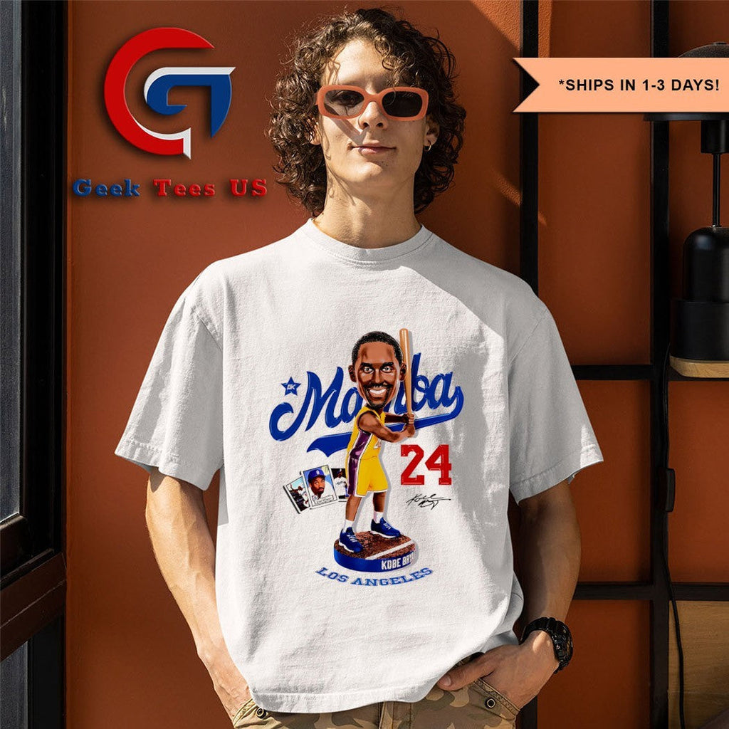 Kobe Bryant Mamba baseball cartoon shirt
