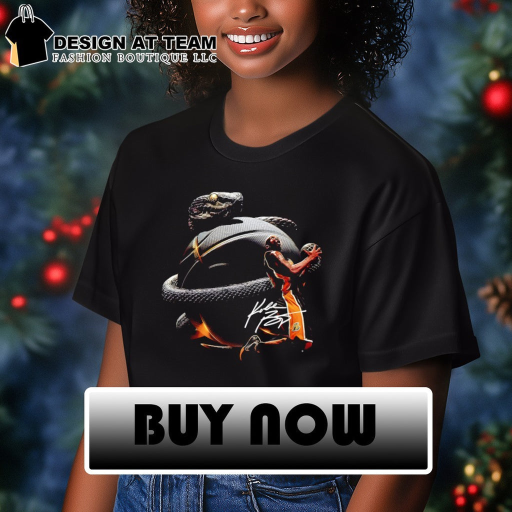 Kobe Bryant snake Black Mamba Los Angeles Lakers Legend Tribute Halftone NBA signature shirt