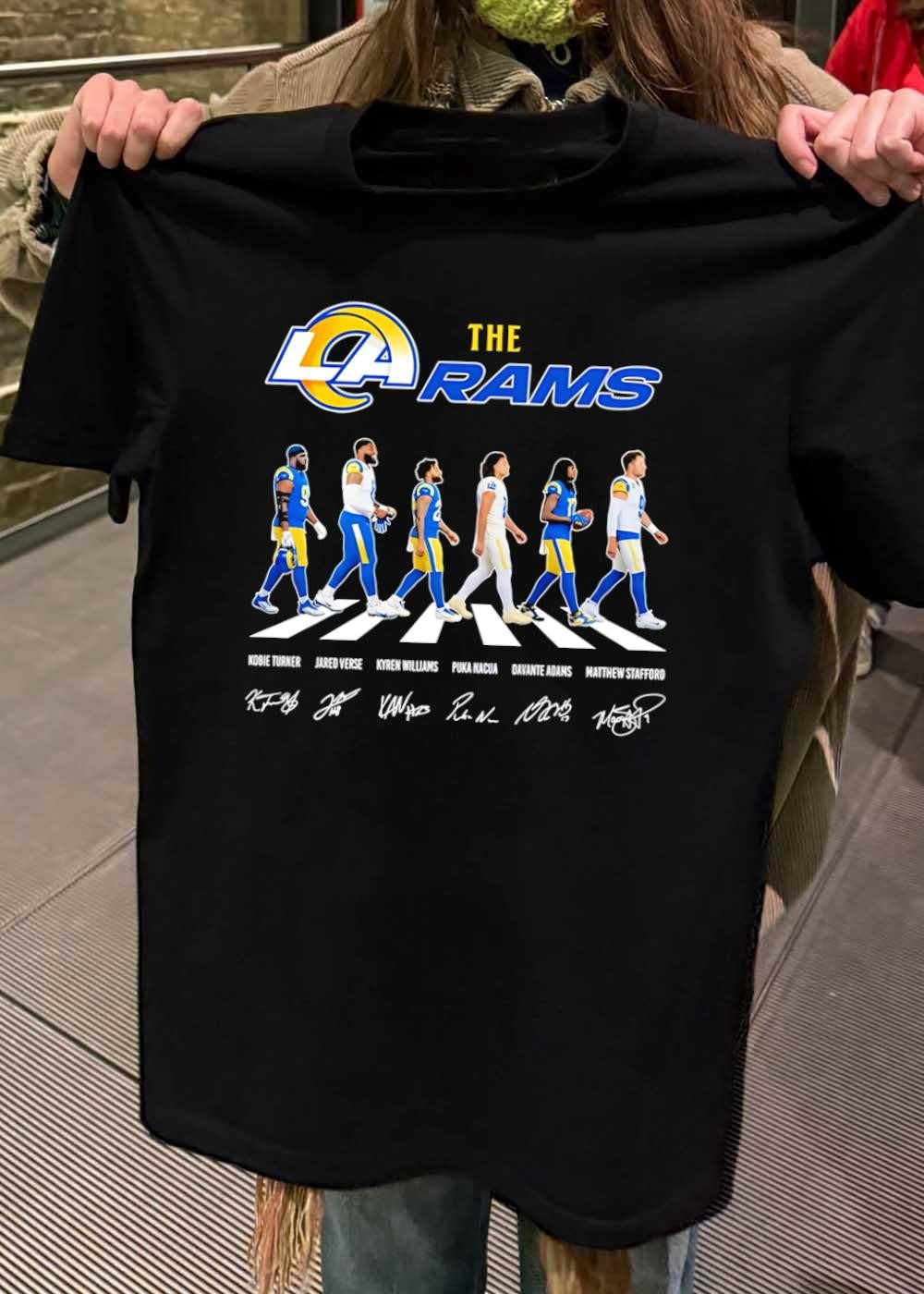 Kobie Turner Jared Verse Kyren Williams Puka Nacua Davante Adams Matthew Stafford The Rams T-Shirt