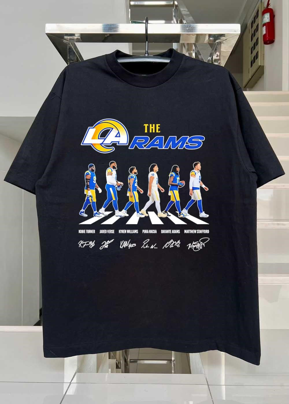 Kobie Turner Jared Verse Kyren Williams Puka Nacua Davante Adams Matthew Stafford The Rams T-Shirt