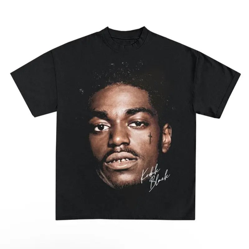 Kodakk Black Big face Iconic T-Shirt, Classic Rapper Graphic Tee Hoodie, Sweatshirt | HypeDripTees.com