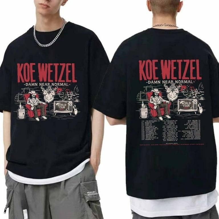 Koe Wetzel - Damn Near Normal World Tour 2024 Shirt, Koe Wetzel Fan Shirt Hoodie, Sweatshirt | HypeDripTees.com