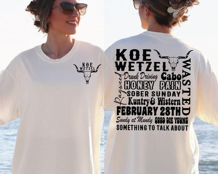 Koe Wetzel Songs tshirt,Koe Wetzel Shirt, Koe  tshirt Hoodie, Sweatshirt | HypeDripTees.com