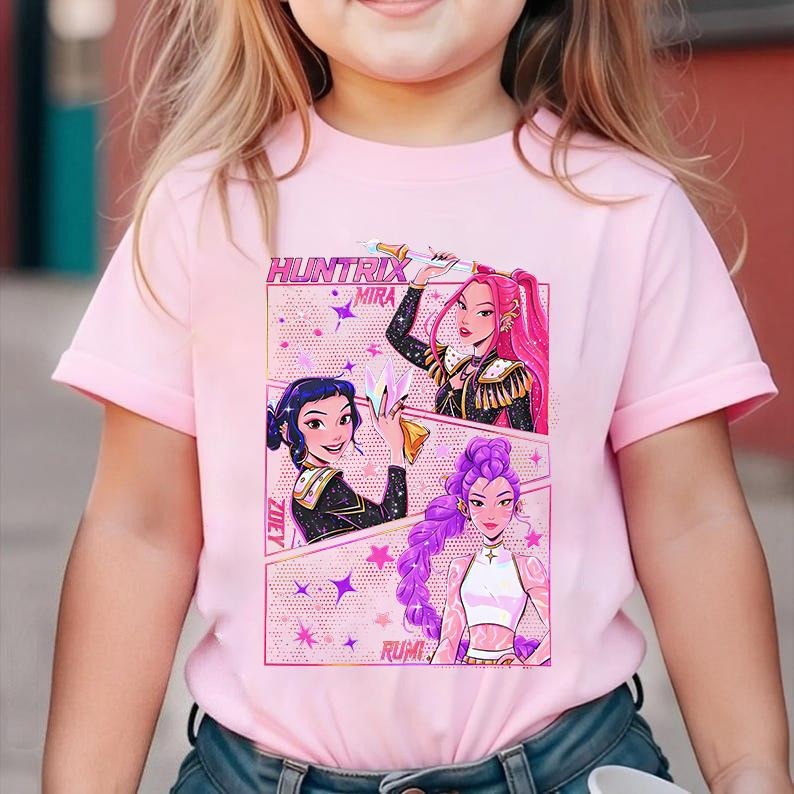 Kpop Demon Hunters Jinu Manga Graphic Tee, Kpop Huntrix Demon Hunter Youth Shirt, Saja Girls Kpop T-Shirt for Men, Women...