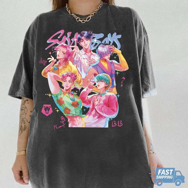 Kpop Saja Boys Shirt, Kpop Demon Hunters T-shirt, Demon Hunters Merch, Kpop Huntrix Pin shirt, Saja Boys Fan Gifts...