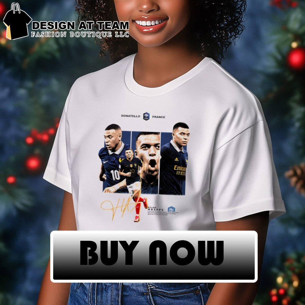 Kylian Mbappe France soccer player Donatello World Cup 2026 signature shirt