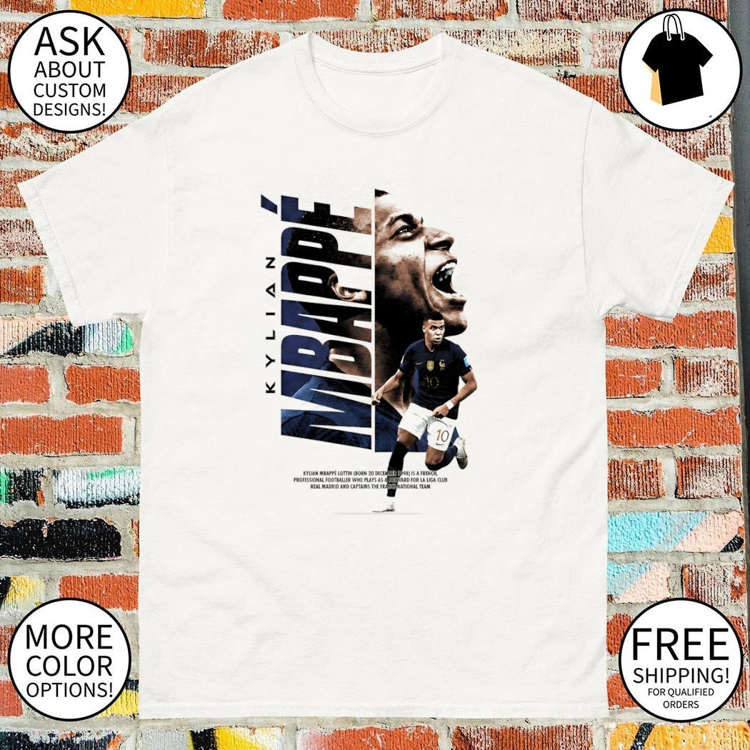 Kylian Mbappe France soccer player lottin is a French Professional World Cup 2026 shirt