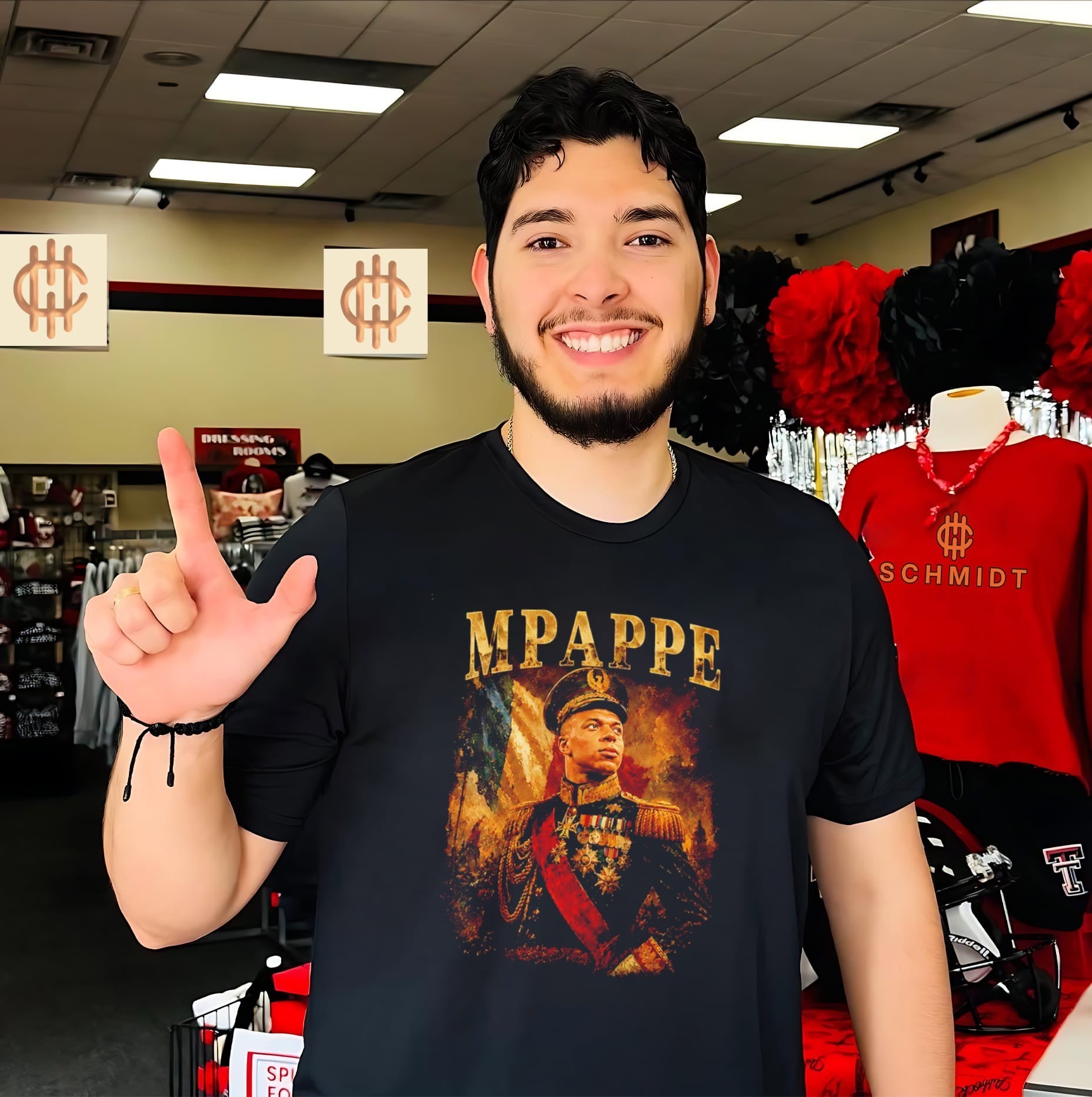 Kylian Mbappe Real Madrid Admiral Military Portrait shirt