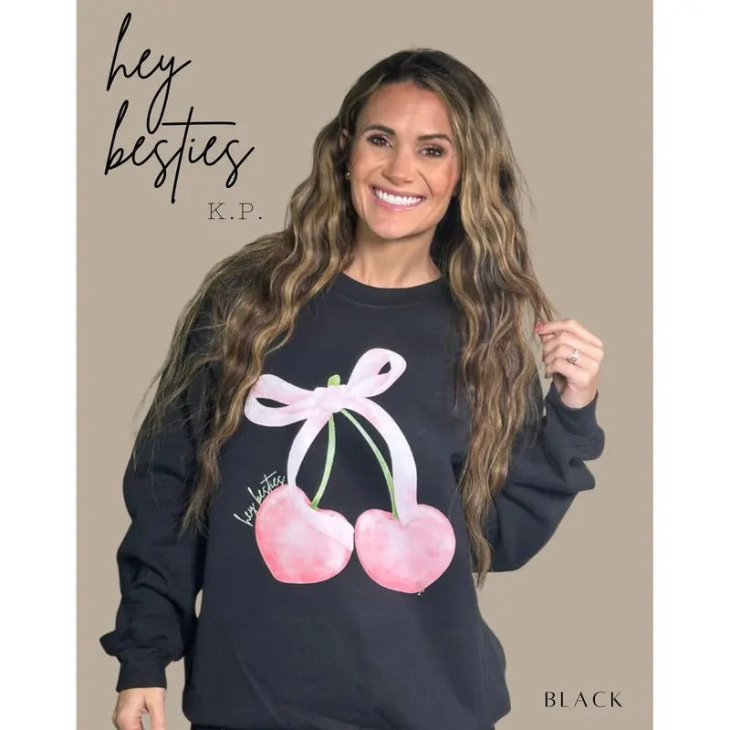 Kylie Pitts HEY BESTIES Sweatshirt summer see, Kylie Pitts HEY BESTIES Sweatshirt hot tiktok trend 2024, Kylie Pitts HEY...
